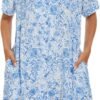 Cotton House Dress Women's Classic Nightgown Short Sleeve Housecoat Button-Up Front Duster Robe…